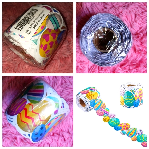 Easter Egg Bulletin Board Borders 65.6ft roll, Easter decorative paper trim - Picture 1 of 3